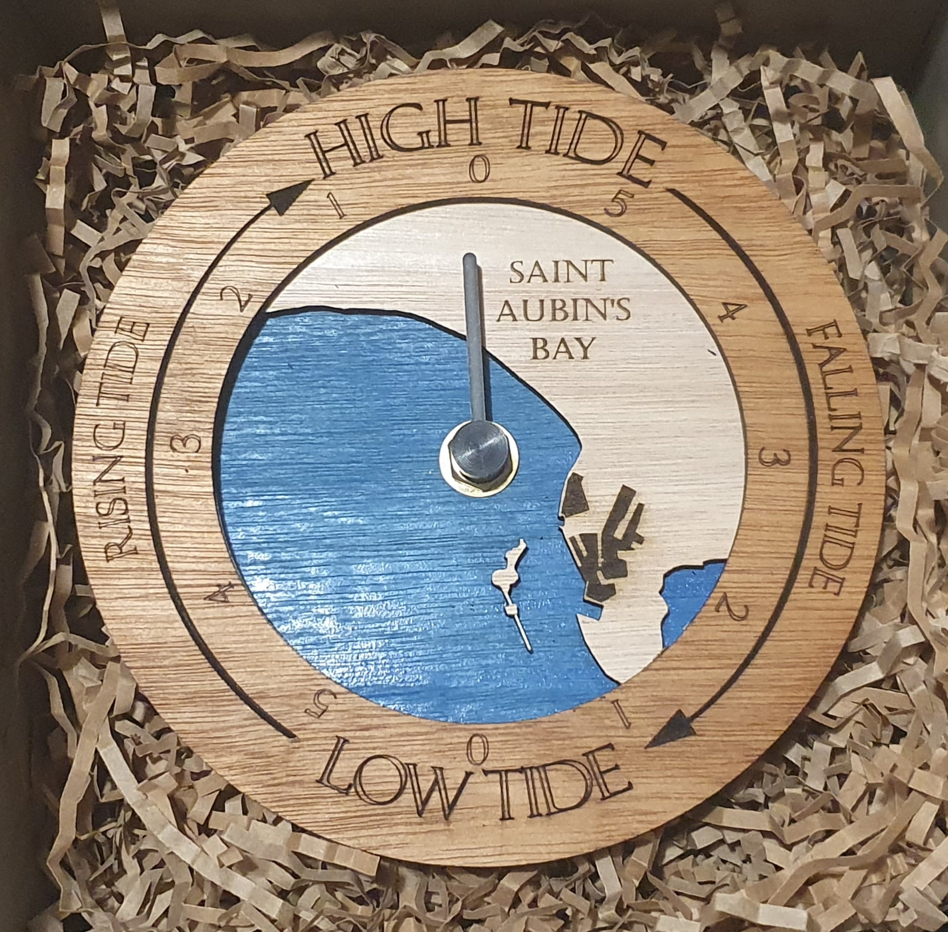 St Aubins Bay East Tide Clock